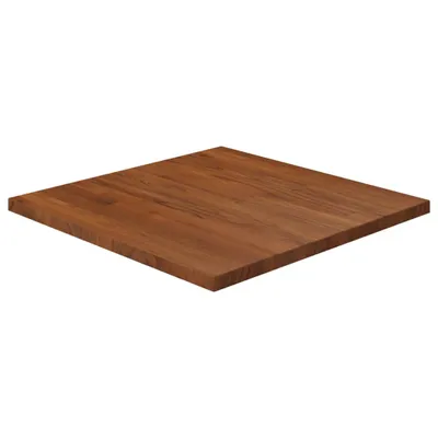 Productafbeelding van De Living Store eettafelblad, vierkant, donkerbruin, 60x60x2,5 cm, eikenhout, behandeld