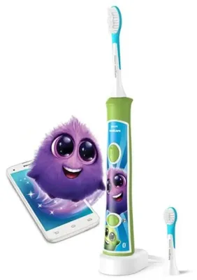 Zdjęcie produktu dla Philips Sonicare For Kids For Kids HX6352/11 Szczoteczka soniczna, Dziecko, Soniczna szczoteczka do zębów, 62000 ruchów na minutę, Kolor Aqua, 62000 ruchów na minutę, Ergonomiczny