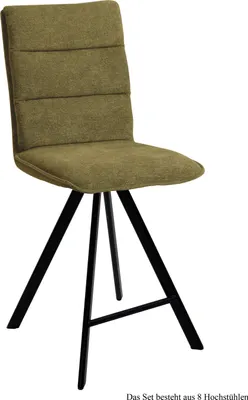 Produktbild von Thekenstuhl (8er-Set) Deliane 47x109x60 Schwarz/Olivgrün