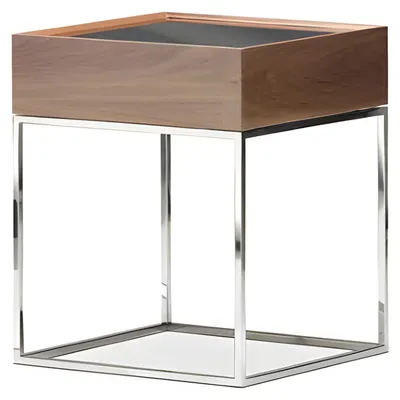 Immagine prodotto di Tavolino in legno e metallo in marrone moderno ed elegante
