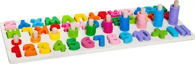 Produktbild von Holz-Steckspielzeug Alphabet, Zahlen