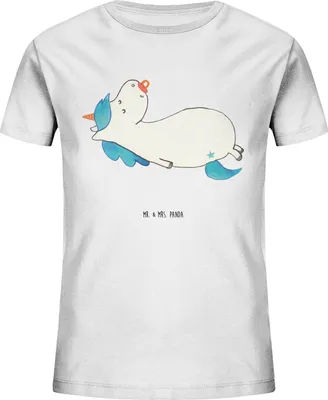 Produktbild von Mr. & Mrs. Panda Kleinkinder T-Shirt Einhorn Schnuller 7-8 Jahre (122/128) - Weiß - Geschenk, Mutter, Geburt, Mama, Unicorn, Teenager, Bio Kinder, Baby, Kinder-T-Shirt
