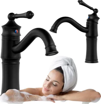 Produktbild von Silla | Wasserhahn Bad - Schwarz Matt - Spültischarmatur - 22 cm Höhe - Einhebelmischer