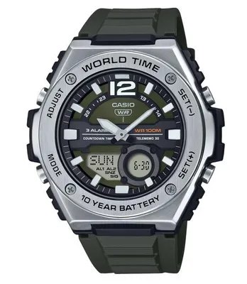 Produktbild von Casio Uhr Mwq-100-3Avdf Grün Analog-Digital-Display 100m wasserdicht