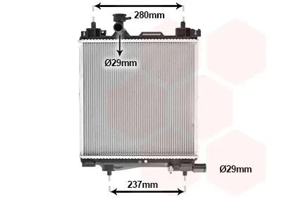 Produktbild von VAN WEZEL 52012707 Kühler Wasserkühler Motorkühler für SUZUKI SWIFT IV (FZ, NZ)