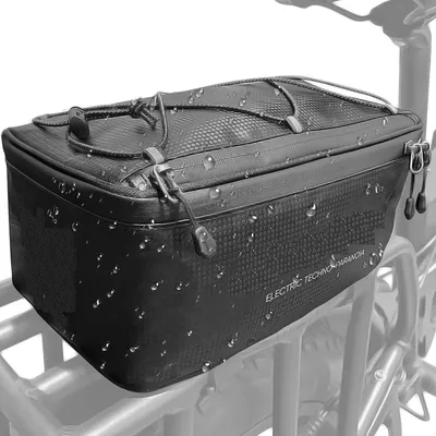 Produktbild von E Bike Fahrradtasche 7L wasserdichte Tasche für Gepäckträger Fahrradkoffer Tasche Elektrofahrrad Werkzeugtasche Großes Fassungsvermögen Packtasche Umh