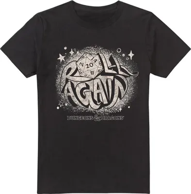 Obrázek produktu pro Dungeons & Dragons - Pánské tričko "Roll Again" TV5006 (3XL) (Černá)