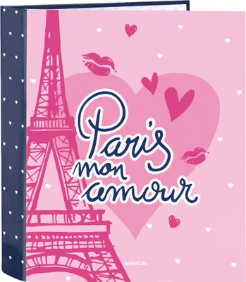Produktbild von Safta Paris Ringbuch Rosa Rosa Marineblau A4 27 x 33 x 6 cm