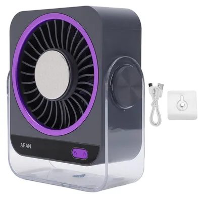 Obrázek produktu pro Stolní ventilátor, 199 stupňů nastavení, tichý provoz, USB, možnost nabíjení, s chlazením pomocí polovodičů, šedá barva