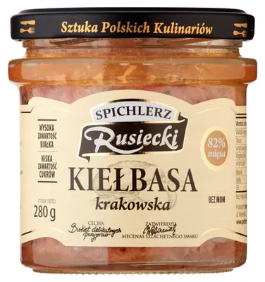 Zdjęcie produktu dla Kiełbasa krakowska Spichlerz Rusiecki 280 g
