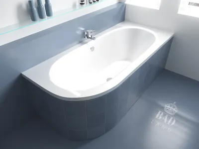 Produktbild von Badewanne Eckbadewanne 180x80 Rechts mit Styroporverkleidung, Ablauf & Füße GRATIS | Komplettset 4in1 Original Acryl Wanne Siphon | BADLAND AVITA