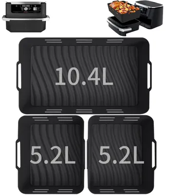 Immagine prodotto di 3 stampi in silicone per friggitrice ad aria, accessori per Ninja 10,4L AF500EU – colore nero