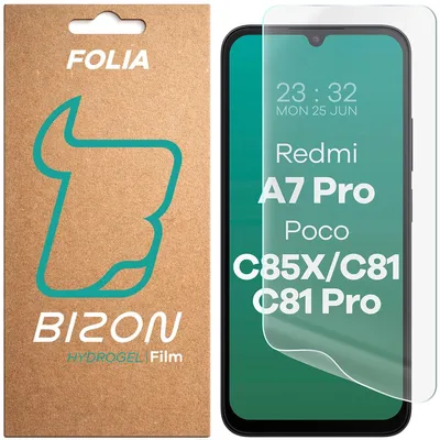 Produktbild von Hydrogel Folie für den Bildschirm für Xiaomi Redmi A7 Pro / POCO C85X / C81 / C81 Pro, Bizon Film Hydrogel Front, 1 Stück