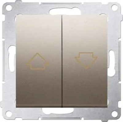 Immagine prodotto di Contatto-Simon DZP1.01/44, Interruttore a pulsante, Plastica, Oro, IP20, IP44, 250 V, 10 A