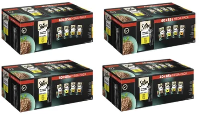 Produktbild von SHEBA® Portionsbeutel Mega-Pack Multipack Delikatesse in Gelee Geflügel Variation 4 x 40 x 85g