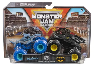 Obrázek produktu pro Monster Jam MNJ VHC 1t64 2Pk Batman Mgldn OC GML, Monster Truck, 3 rok/roky, Černá, Modrá, Žlutá