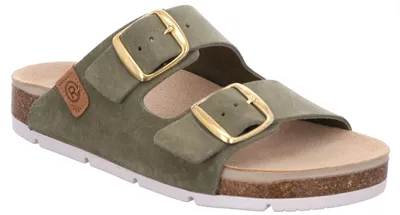 Produktbild von Rohde Damen Pantoletten Schnalle Clogs Elba 1710, Größe:39 EU, Farbe:Grün