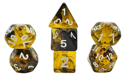 Produktbild von Würfelset Transparent: Bumblebee (7)