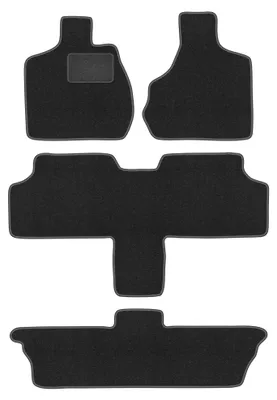Produktbild von Velours-Fußmatten für Chrysler Voyager IV 2000-2008 (7-Sitzer) – 4-tlg, Graphit, passgenau – Wielganizator LUX