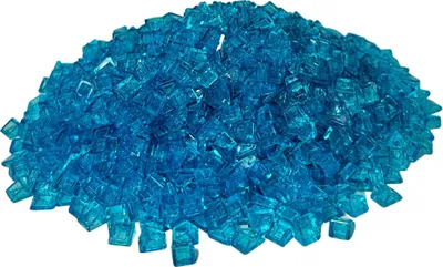 Obrázok produktu pre LEGO® strešné tašky 1x1x2/3 šikmé transparentné svetlomodré - 54200 NOVINKA! Množstvo 50x