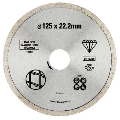 Obrázok produktu pre Celodiamantový Cieľ 125X22 Stanley Fatmax Sta38007 Pre Keramické Obklady