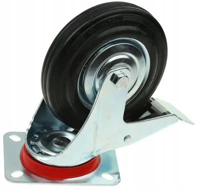 Produktbild von TOMiMET Transportrad Schwenkrad mit Bremse 160mm Gummi