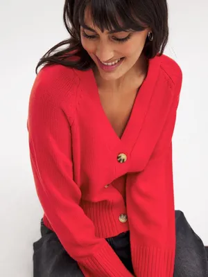 Produktbild von Damen Langarm Pullover in Rot, Größe XS