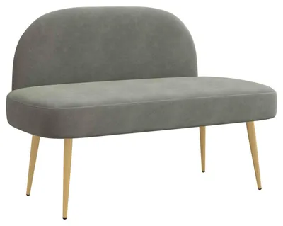 Immagine prodotto di Panchina imbottita con schienale Grigio chiaro 110 x 60 x 76 cm
