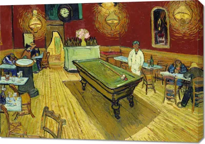Produktbild von Bild 100x70cm Das Nachtcafé, Van Gogh Vintage für das Wohnzimmer