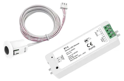Produktbild von E1-L+ER-A Berührungsloser PIR Bewegungssensor-Schalter für LED Streifen 12-48 V DC, 8A automatisch