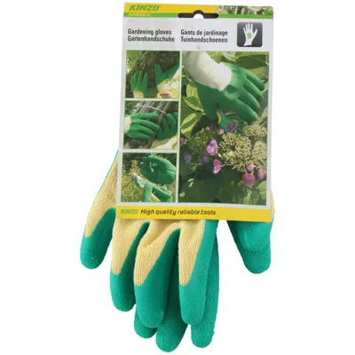 Obrázok produktu pre Latexové záhradné rukavice | Veľkosť 9 | Zelená/béžová