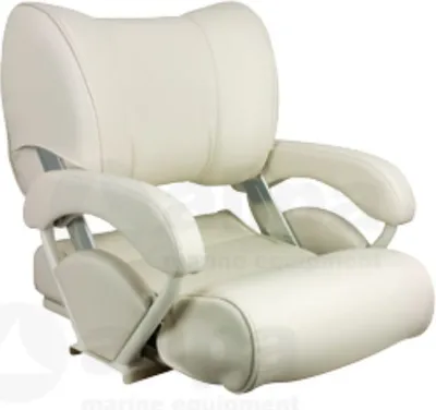 Produktbild von Steuerstuhl Modell Twin 46 "Flip-Back & UP" weiß Bootssitz
