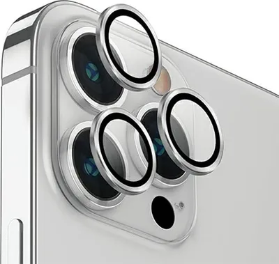 Obrázok produktu pre Uniq Optix hliníková ochrana objektívu fotoaparátu pre Iphone 14 Pro / 14 Pro Max s aplikátorom - strieborná