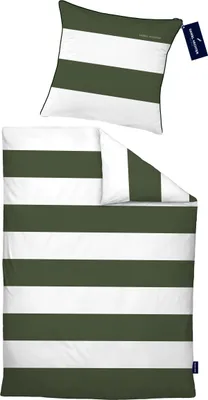 Produktbild von Daniel Hechter Bettwäsche Renforce 0041301 BLOCKSTREIFEN color: fichte, size: 1x 155x220 cm + 1x 80x80 cm