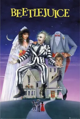 Produktbild von Beetlejuice - Poster "Recently Deceased" PM5649 (91,5 cm x 61 cm) (Violett/Weiß/Grau)