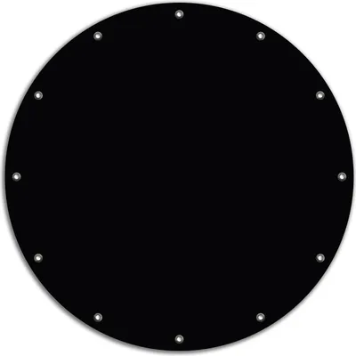 Produktbild von Wallario rundes Outdoor-Poster für Garten oder Balkon, Motiv Schwarz, 90 cm Durchmesser
