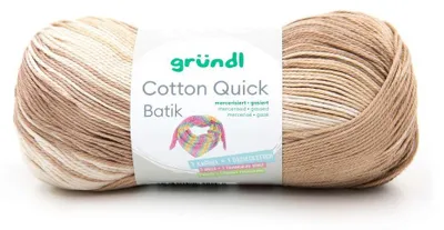 Produktbild von Gründl Wolle Baumwolle Quick Batik 100 g natur-braun-beige