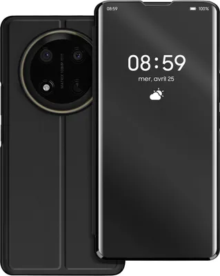 Produktbild von Avizar, Spiegel-Klappetui für Honor Magic 7 Lite mit Ständerfunktion, Schwarz