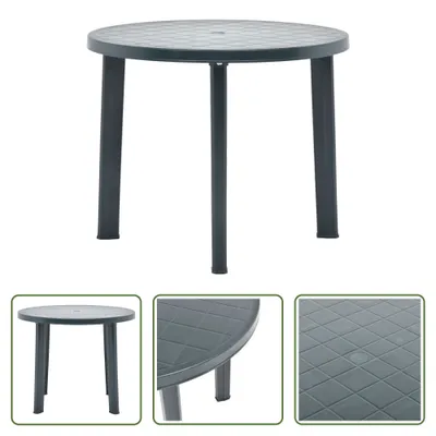 Immagine prodotto di The Living Store Tavolo da giardino verde 89 cm in plastica