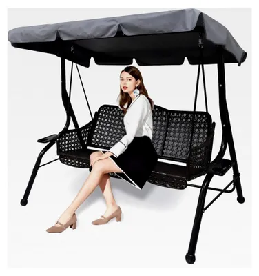 Produktbild von Wasserdichter Dachbezug für Hollywoodschaukel - Ersatzdach mit UV-Schutz 190T für Garten und Terrasse