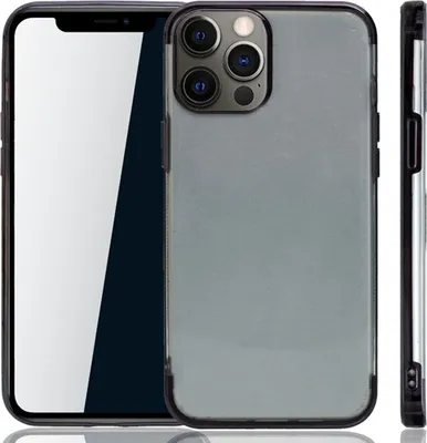Produktbild von Handyhülle für Apple iPhone 12 Pro Max Schwarz - Clear - TPU Silikon Case Backcover Schutzhülle in Transparent   Schwarz