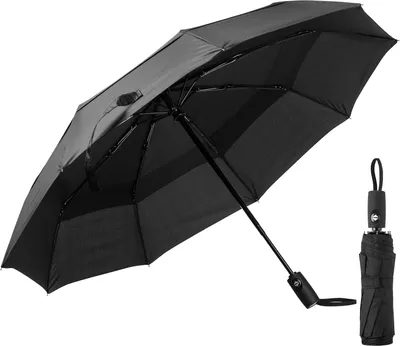 Produktbild von Winddichter Reiseschirm, Automatikschirme für Regen, Kompaktschirm, Reiseschirm kompakt, Winddichter Schirm