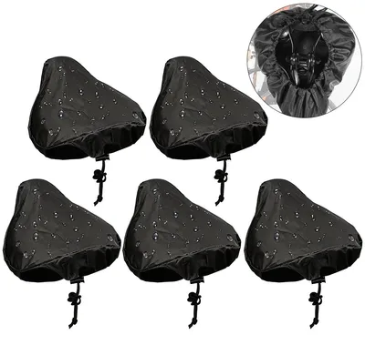 Produktbild von 5 Stück Fahrradsitz Regenschutz wasserdicht staubdicht langlebig waschbar, Universal Satteldecke für den Außenbereich, 24*27cm