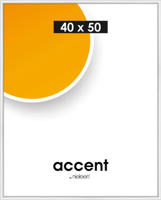 Zdjęcie produktu dla accent by nielsen plastikowa ramka na zdjęcia Colorado Uni, 40x50 cm, biała