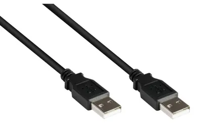Zdjęcie produktu dla Alcasa 1m USB2.0 A, 1 m, USB A, USB A, USB 2.0, Męska/Męska, Czarny