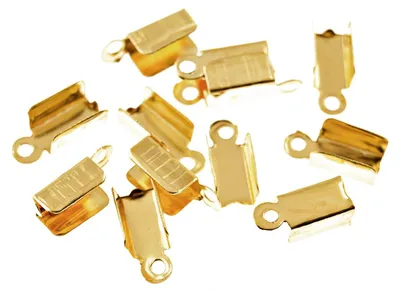 Produktbild von Vintageparts 50 kleine Endkappen goldfarben, 11 mm