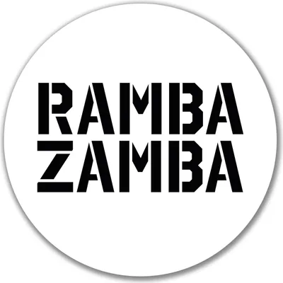 Produktbild von Huuraa Aufkleber Rambazamba Schriftzug 10cm rund Sticker Geschenkidee