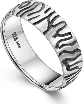 Produktbild von MATERIA by Matthias Wagner Damen Ring Zebra 925 Sterling Silber afrikanisch antik bicolor SR-115