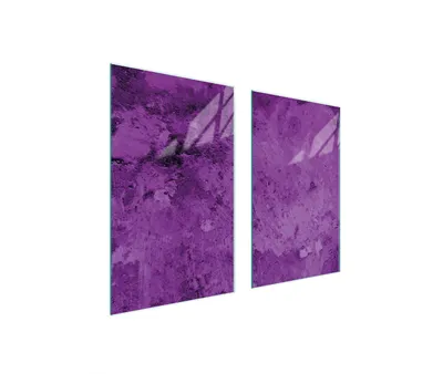Image de Plaques de recouvrement pour cuisinière 2 pièces 75x52 Couverture pour champ vitrocéramique Verre Planche à découper Ardoise Violet