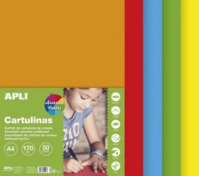 Image de Papier couleur A4 170 g - assortiment de couleurs vives, 50 feuilles
